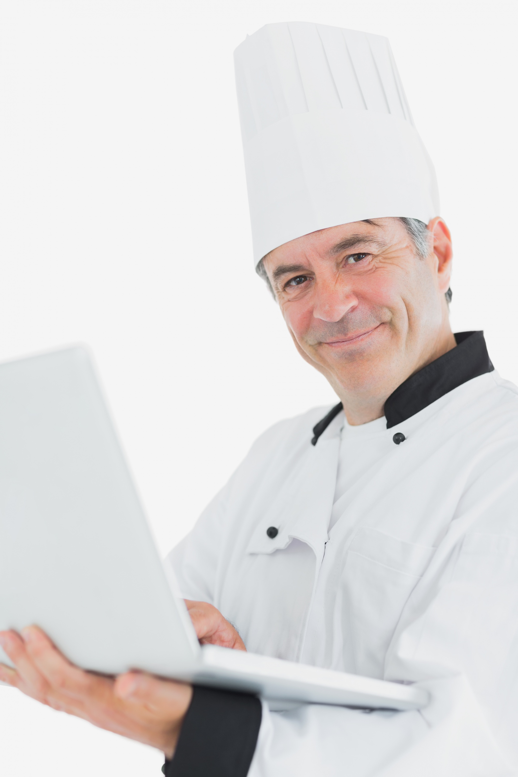 Chef che parla durante una consulenza online